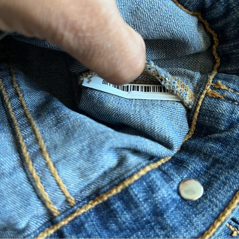 Vintage Y2K Apple bottoms pink apple pocket cropped denim jean jacket small - Picture 5 of 13